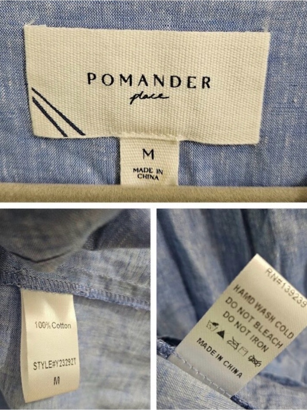 Tuckernuck Pomander Place Chambray Kenzo Dress M - Picture 7 of 9